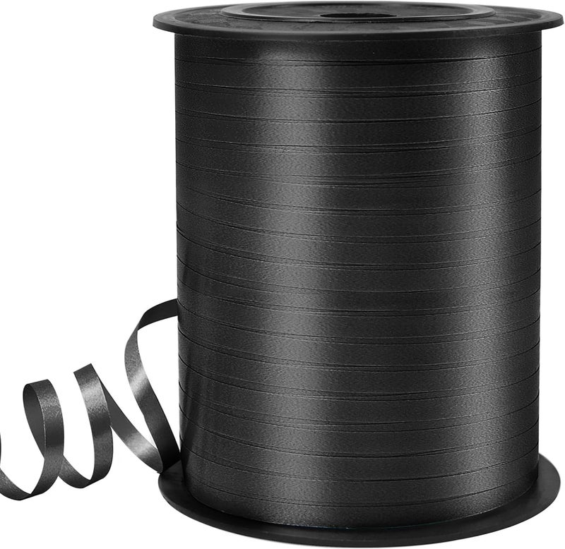 VISPAD Black Curling Ribbon - 500 Yard Curly Gift Ribbon for Wrapping, Balloons & Floristry - Image 1